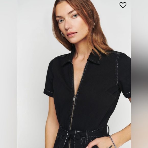 Reformation NWT Cassidy denim jumpsuit size 4 black - Picture 5 of 13